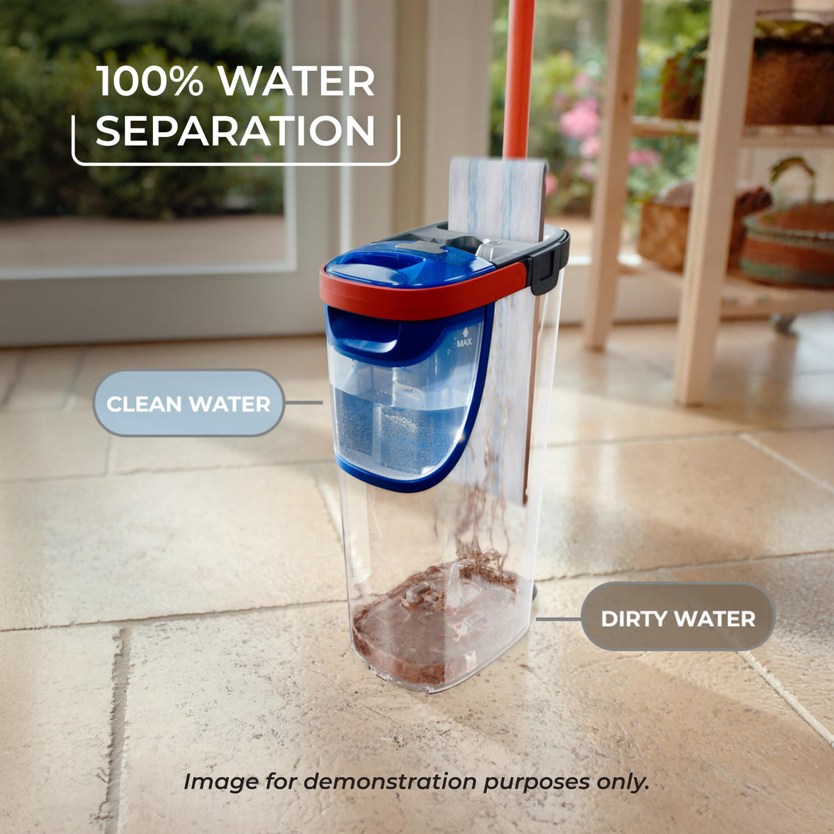 O-Cedar H2prO Flat Mop System | Quick Everyday Cleaning | Dual-Tank Fresh Water System | Machine