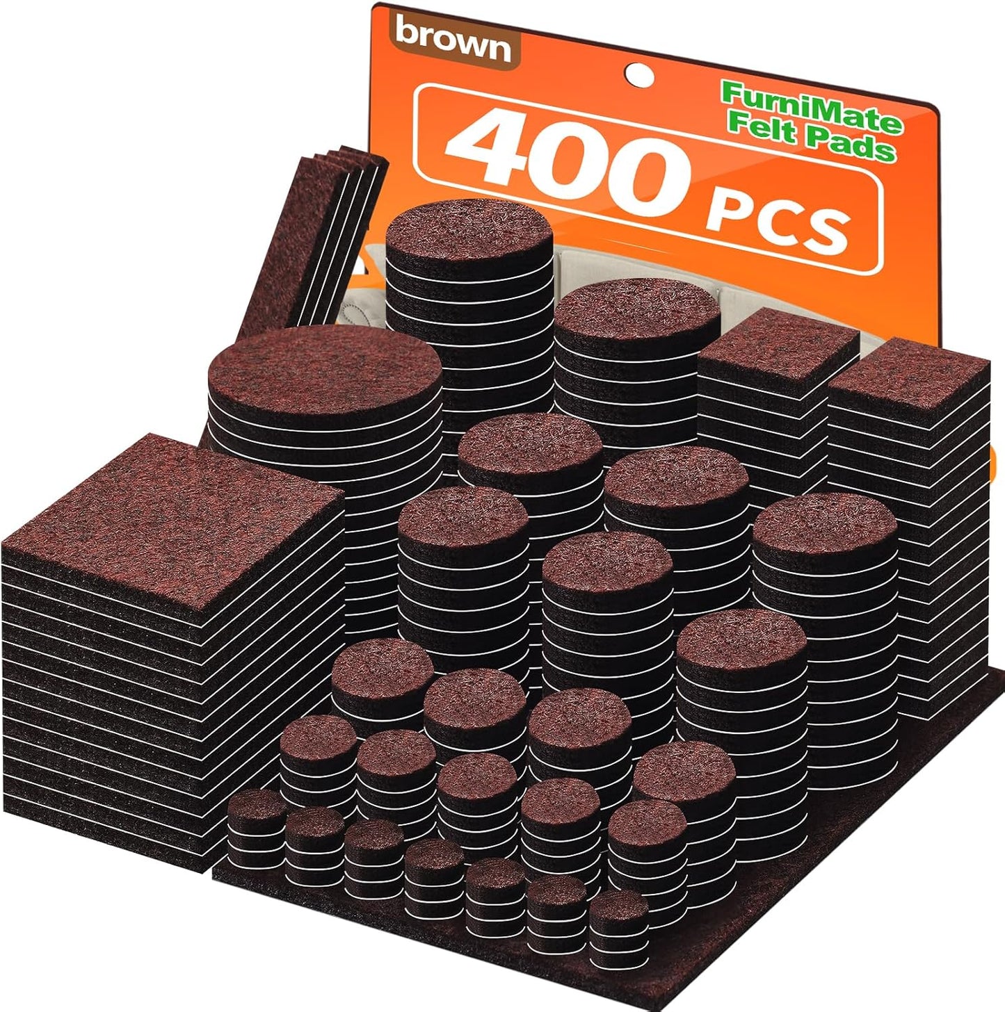 Felt Furniture Pads 400 Pieces, Furniture Pads for Hardwood Floors, Floor Protectors for Furniture
