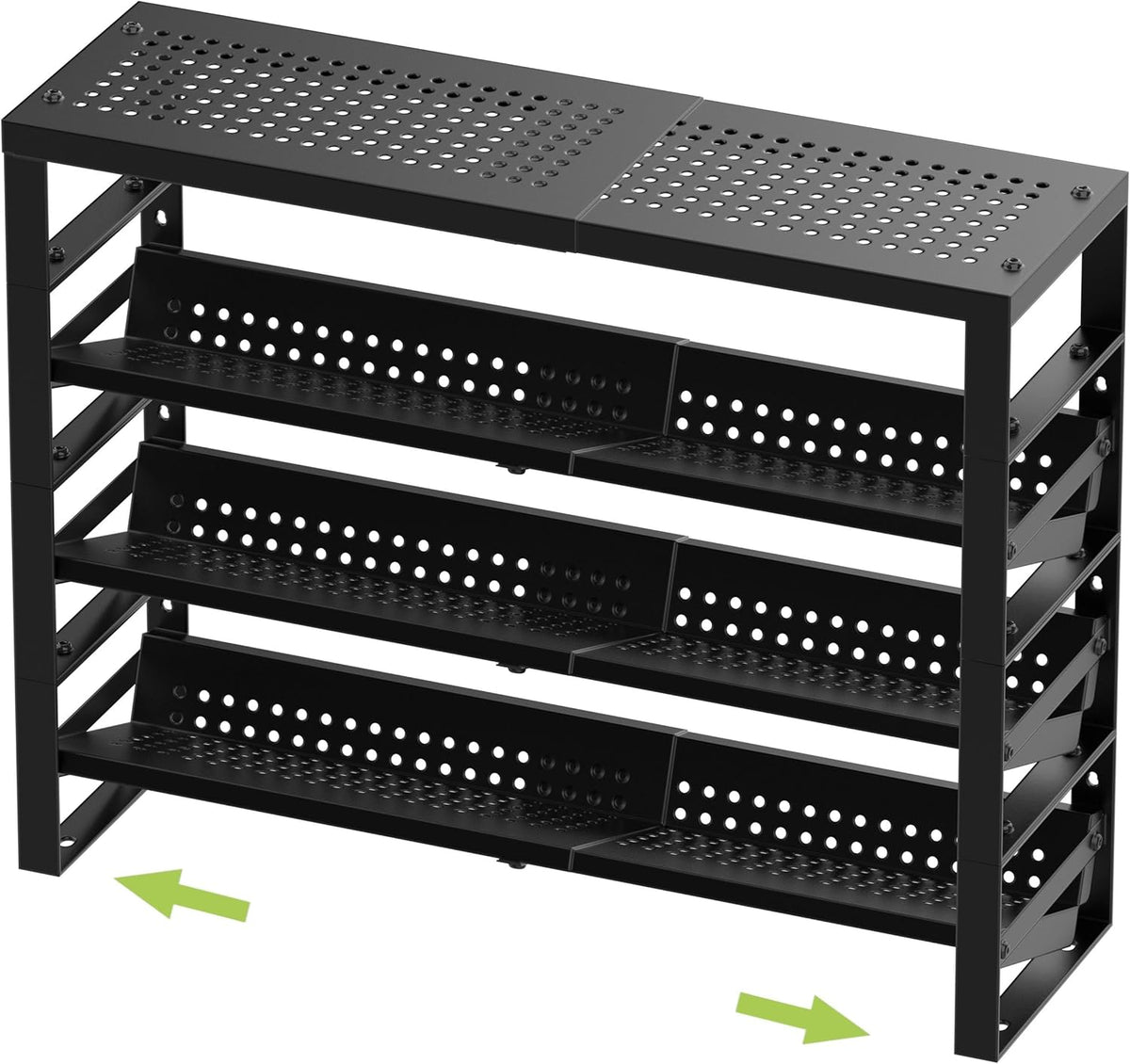 Expandable, Stackable, Adjustable Spice Rack kitchen Organizer,Metal Pantry Storage Shelves
