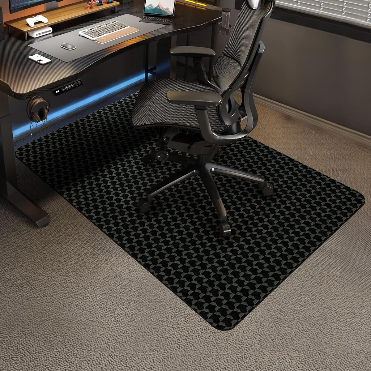 Vicwe Office Chair Mat for Carpet, 55"x36" Anti-Slip Waterproof Floor Protector Desk Chair Mat for