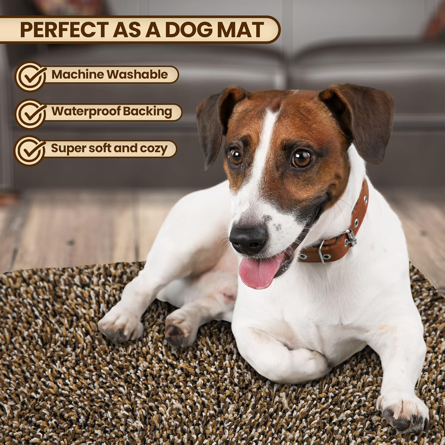 Premium Microfiber Indoor Door Mat – 24"x36" Washable Entry Mat, Non-Slip, Waterproof Backing