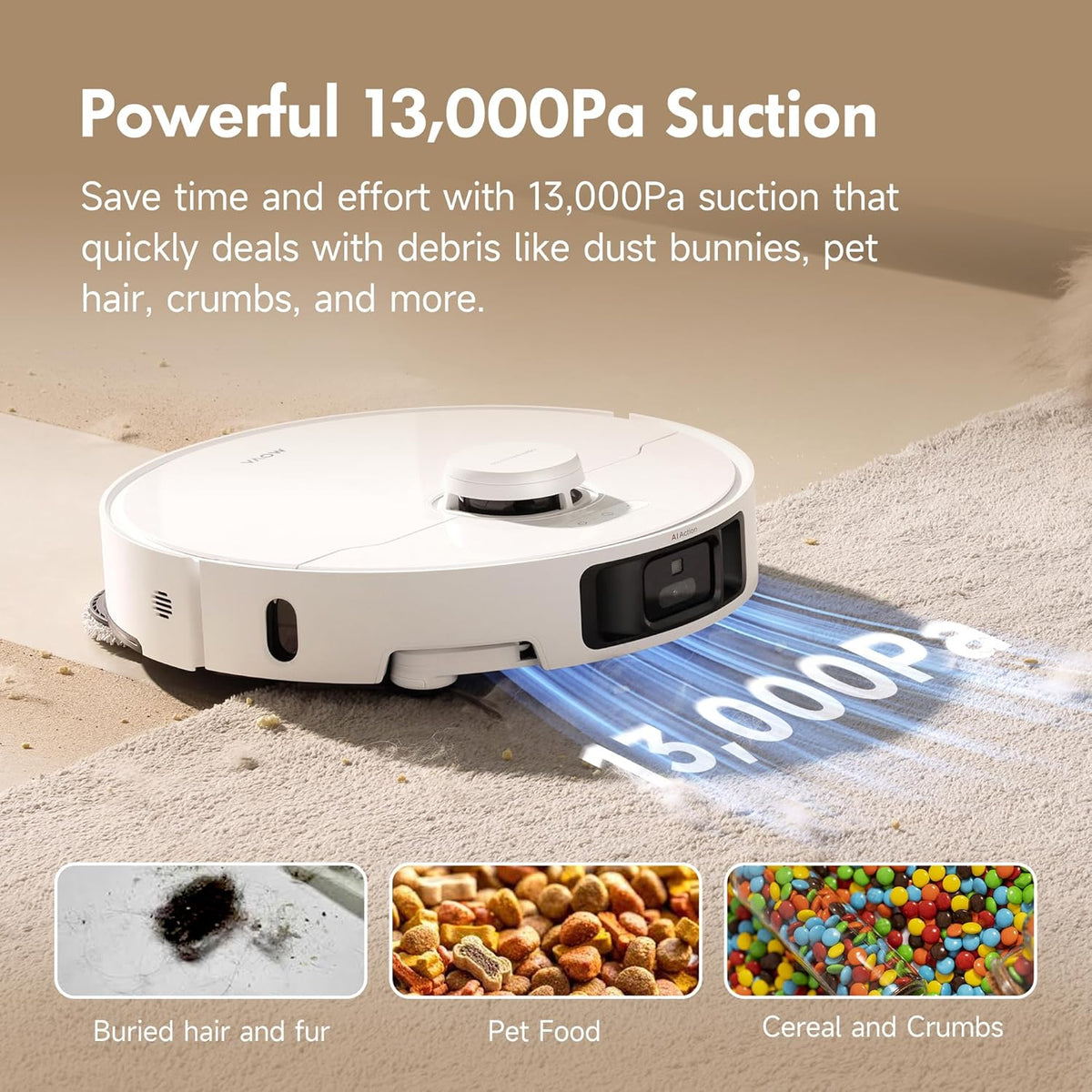 Mova P10 Pro Ultra Robot Vacuum and Mop 13,000Pa Suction, 140°F Hot Water Auto Mop Washing &