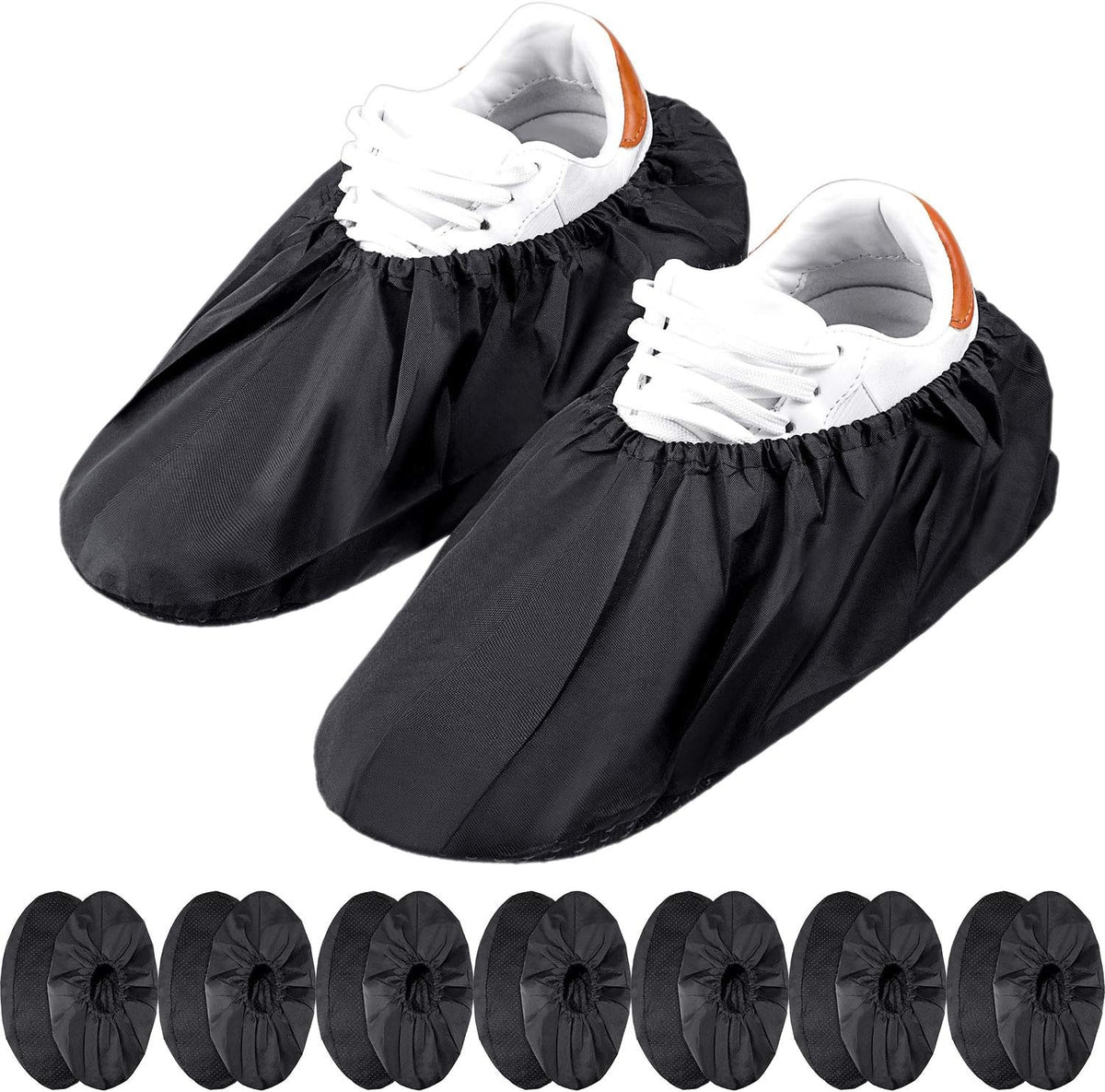 Frienda 8 Pairs Non Slip Reusable Shoe Covers Waterproof Boot Covers for Household Carpet Floor