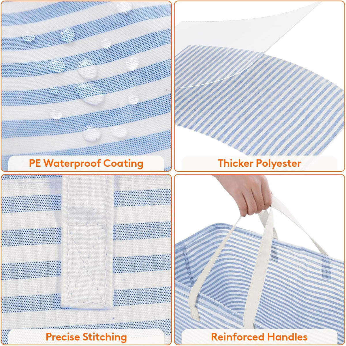 Lifewit 2 Pack Laundry Hamper Large Collapsible Laundry Basket, Freestanding Waterproof Cloth
