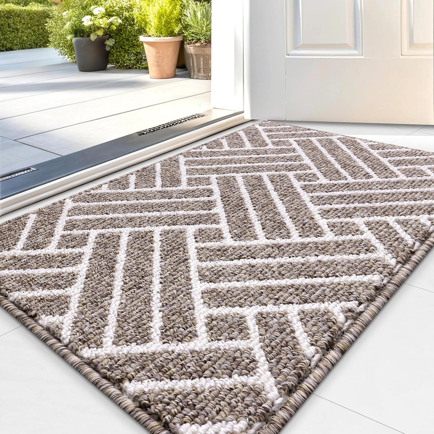 OLANLY Indoor Door Mat, 32x20 Inch, Dirt Resistant and Absorbent, Non-Slip Rubber Backing Floor