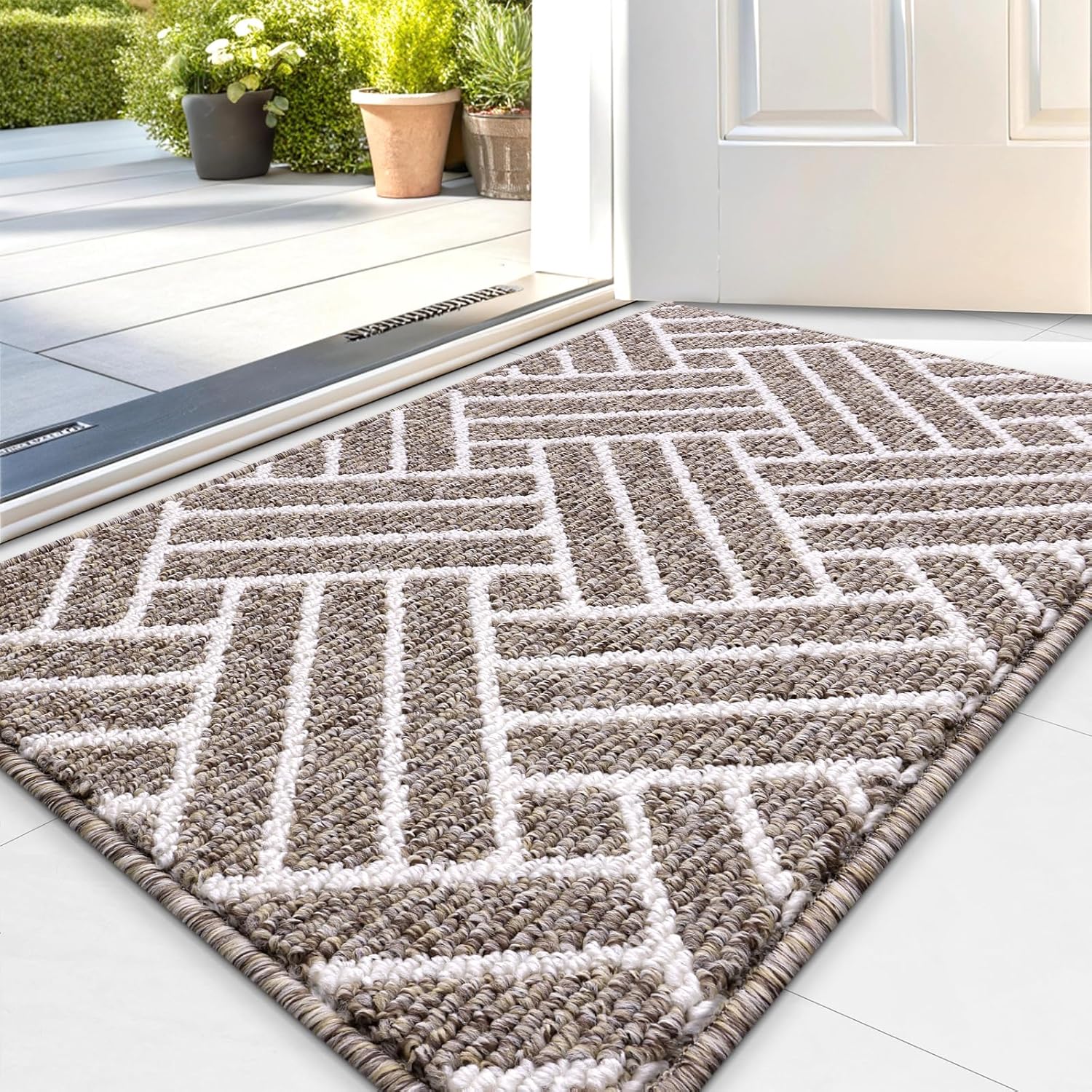 OLANLY Indoor Door Mat, 32x20 Inch, Dirt Resistant and Absorbent, Non-Slip Rubber Backing Floor