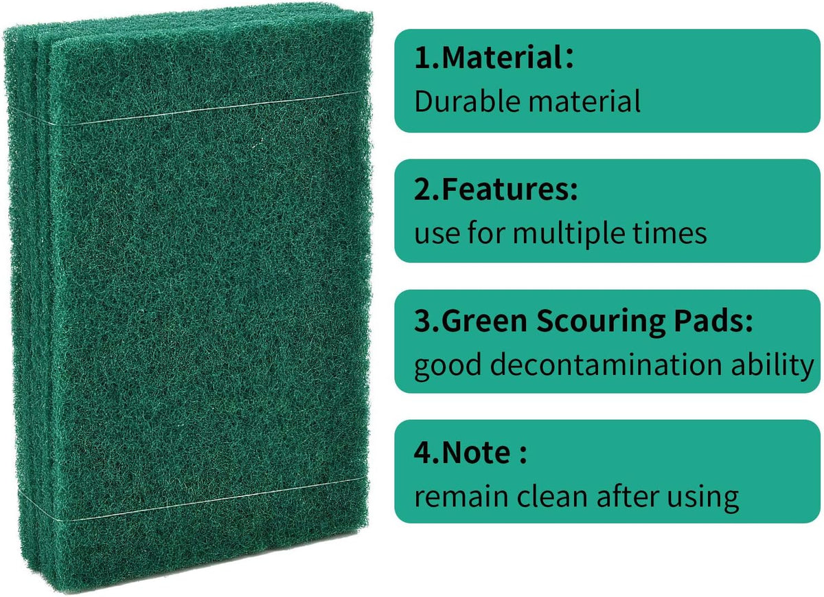 Jetec Scrub Pads Scouring Pads Sponge Dish Scrubber Scouring Cleaning Non Scratch for Kitchen