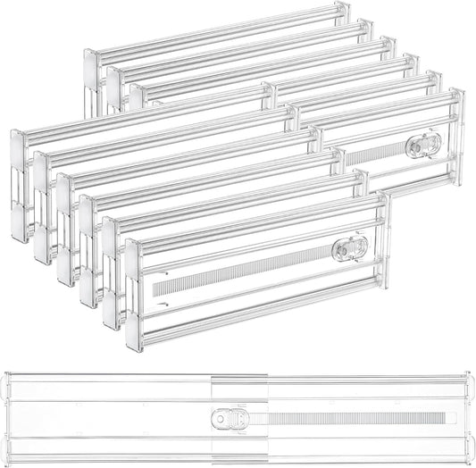 Vtopmart 12 Pack 4" Regular Upgrade Drawer Dividers for Clothes, 12.8"-22.3" Expandable Dresser