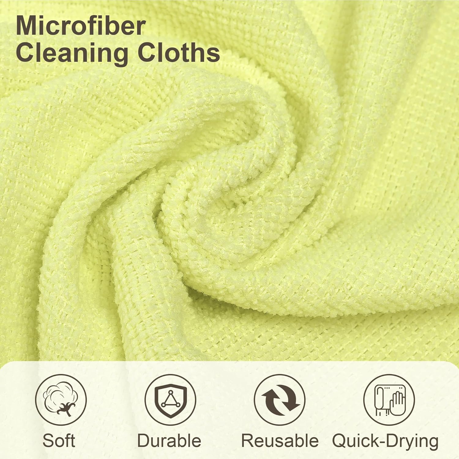 LIVOS Microfiber Cleaning Cloth Roll - 80 Pack, Reusable Paper Towels Tear Away Towels, Microfiber