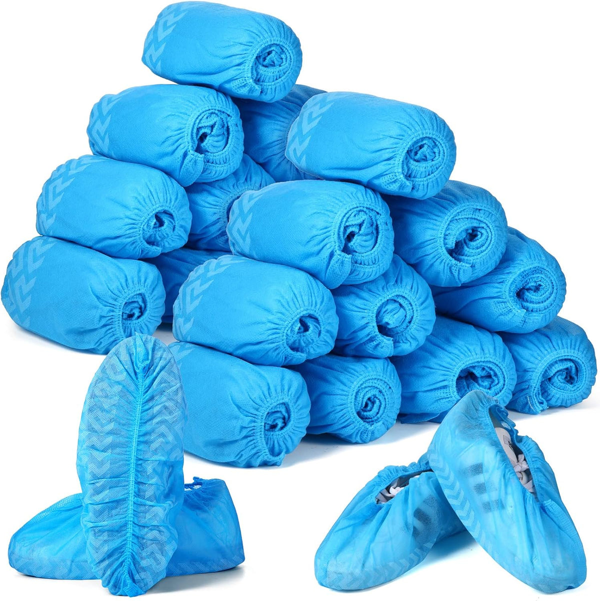 Zhanmai 300 Pack Disposable Shoe Covers Non Slip Disposable Large Foot Booties Shoe Covers for