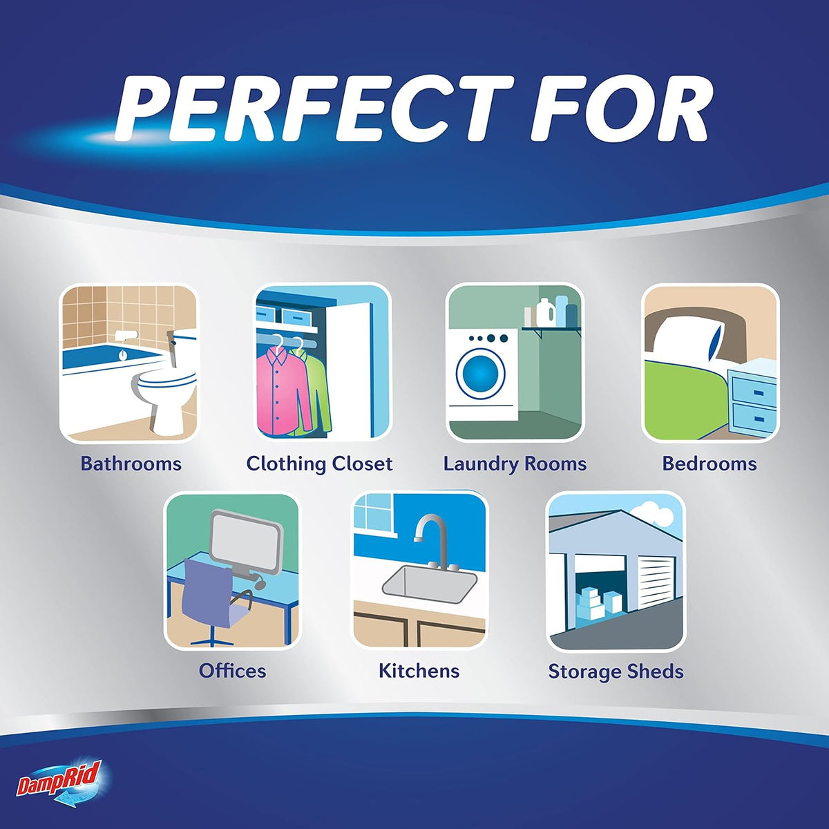 DampRid Refill Bag, 4-Pack - Fresh Scent Moisture Absorbers for Rooms with Excess Humidity