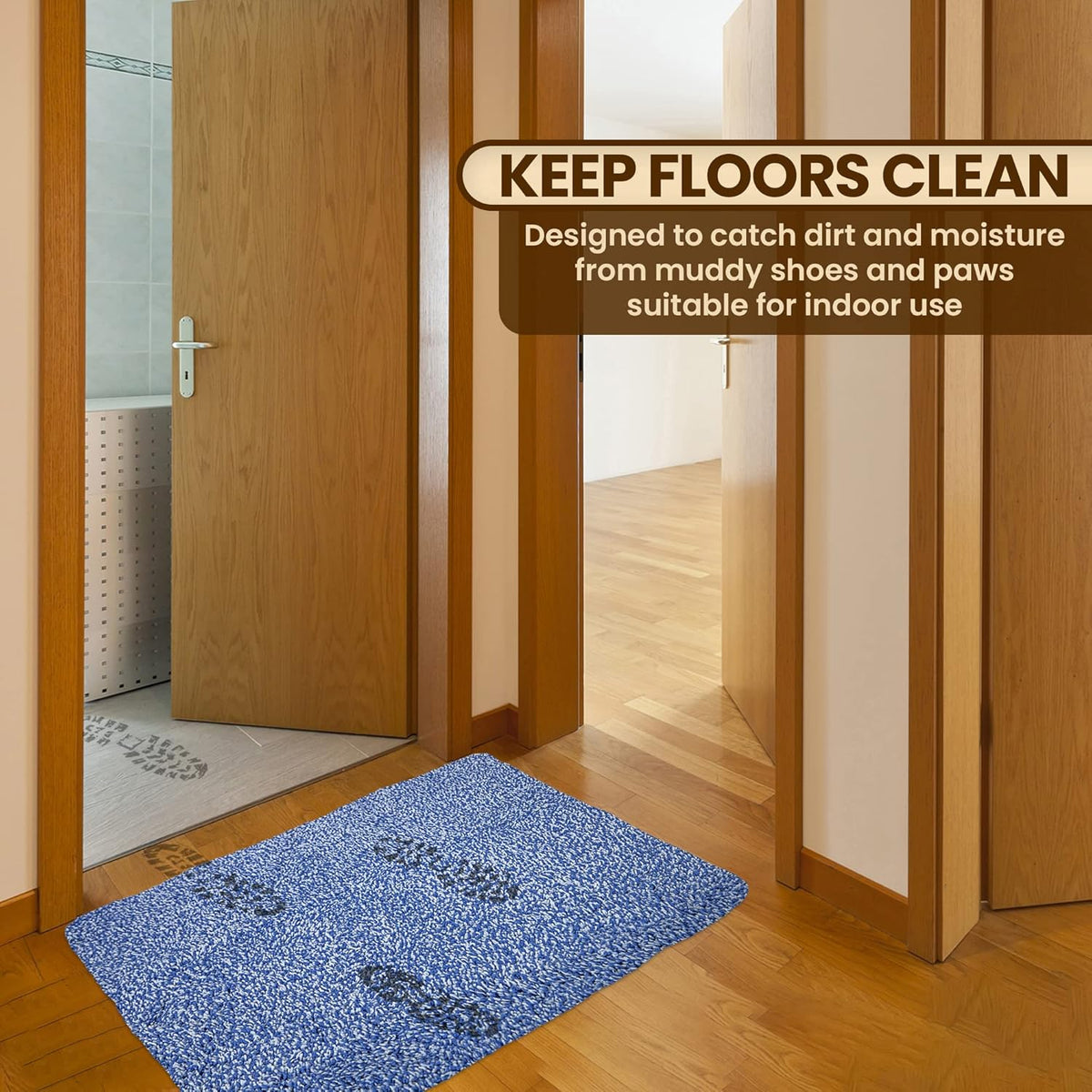 Premium Microfiber Indoor Door Mat – 36"x72" Washable Entry Mat, Non-Slip, Waterproof Backing