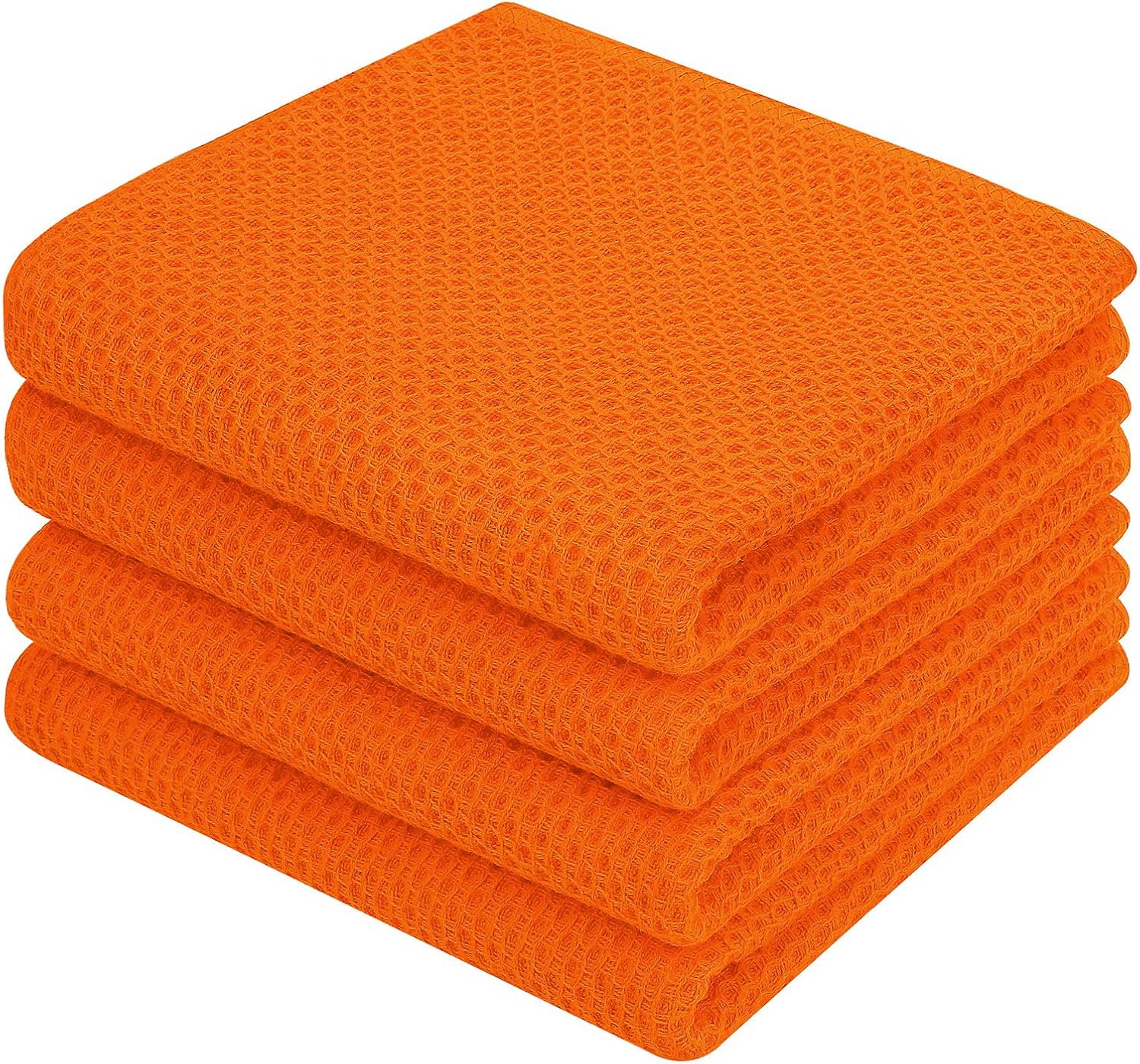 Homaxy 100% Cotton Waffle Weave Kitchen Dish Towels, Ultra Soft Absorbent Quick Drying Cleaning