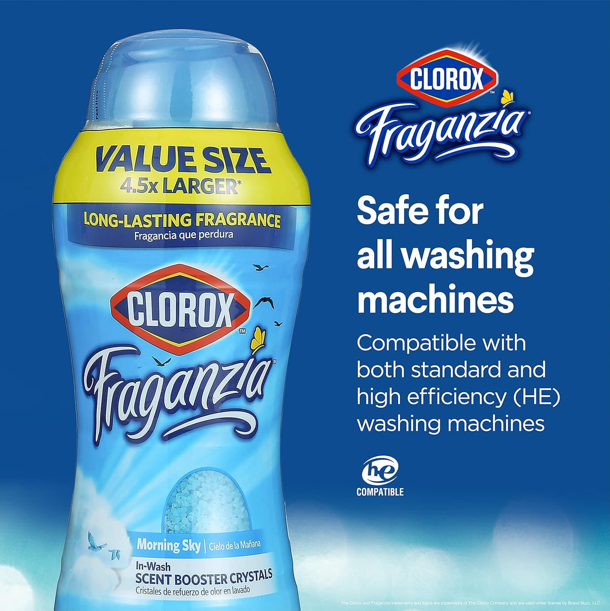 Clorox Fraganzia Laundry Scent Booster Crystals in Morning Sky Scent - Scented In-Wash Freshener