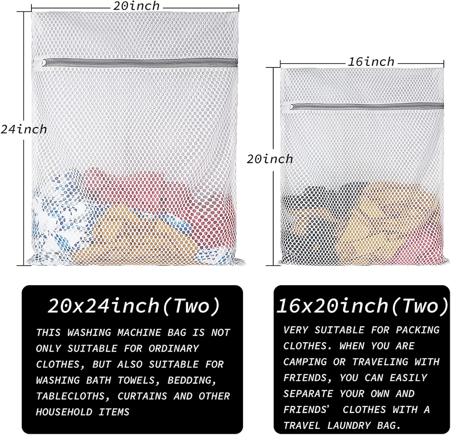 Extra Large Honeycomb Mesh Laundry Bag125gsm Net Fabric Durable and Reusable Delicate Wash