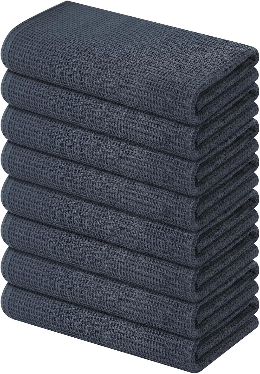 Homaxy 100% Cotton Waffle Weave Kitchen Towels - 8 Pack Soft and Absorbent Dish Towels - 16 x 26