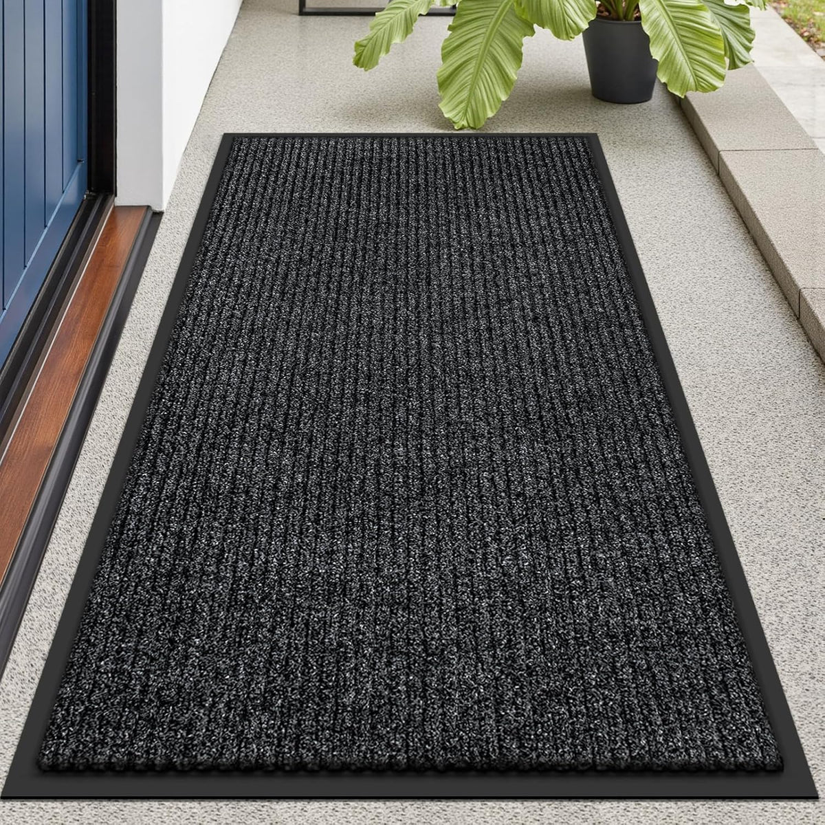 Vicwe Indoor Outdoor Door Mat, 2'x6' Heavy Duty Front Door Mat, Non-Slip Washable Doormats Entrance