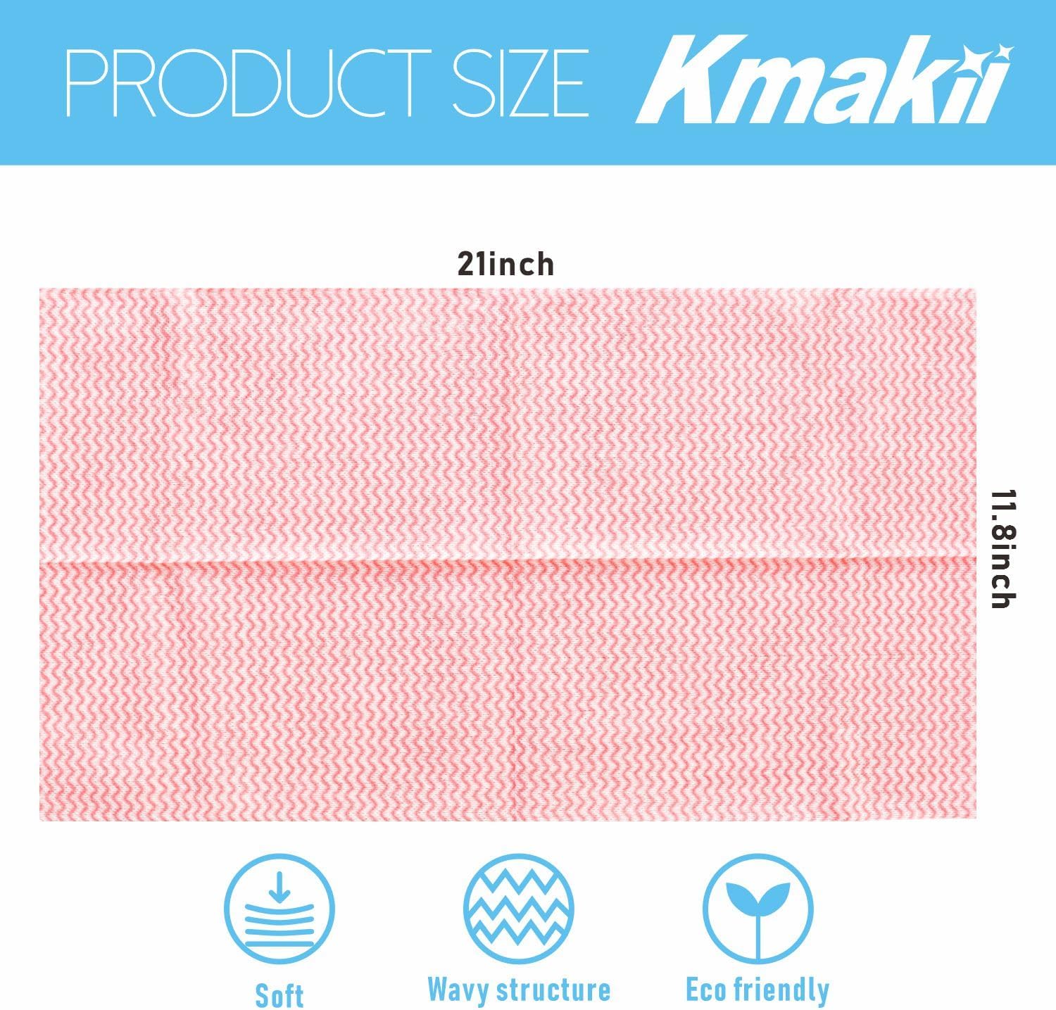 KMAKII Handi Wipe Reusable Cloths - Multi-Purpose Disposable Dish Cloths and Towels, Ultra
