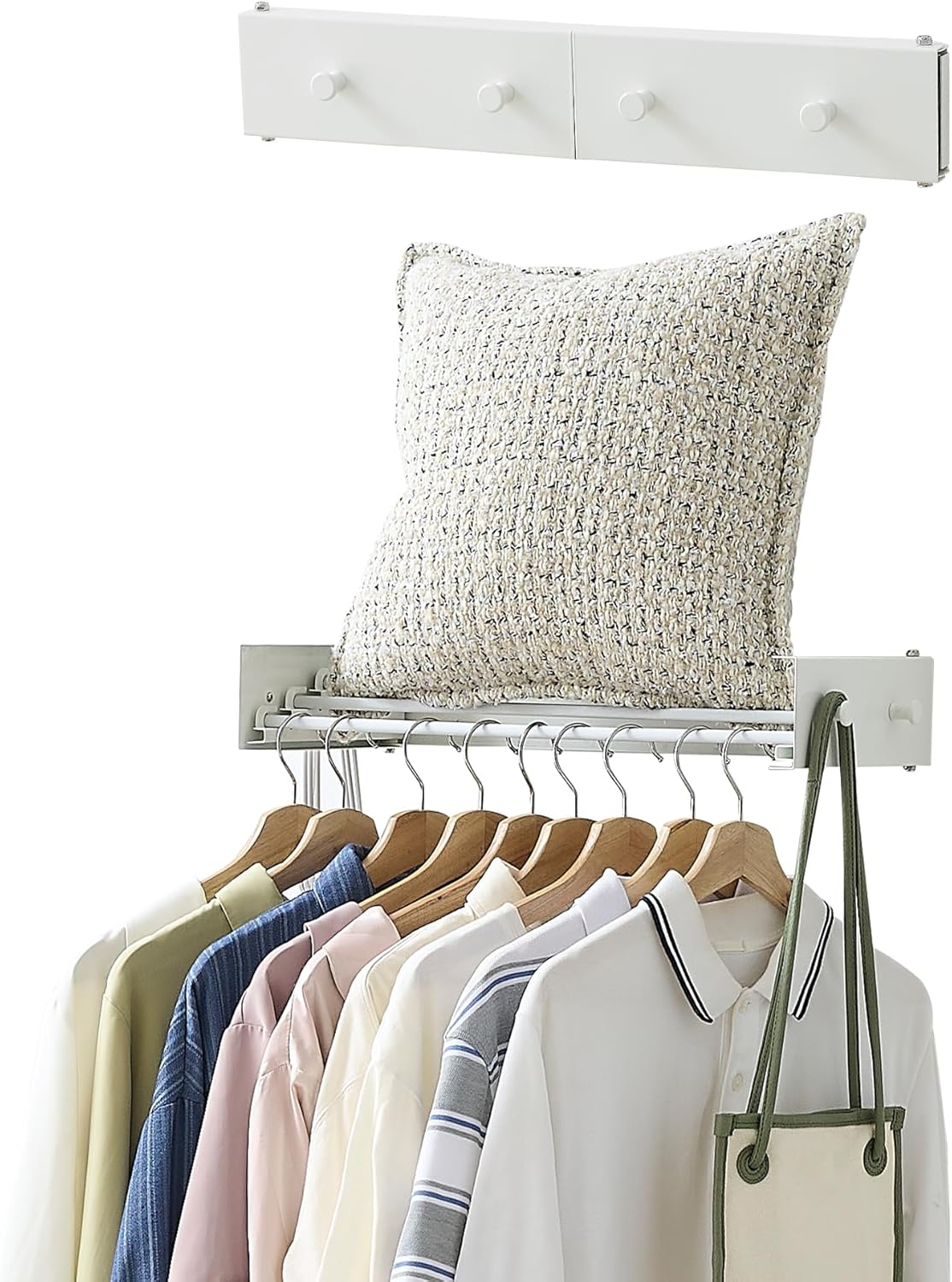 Clothes Drying Rack, Laundry Hanger Dryer Rack, Wall Mounted Drying Rack for Laundry, Foldable