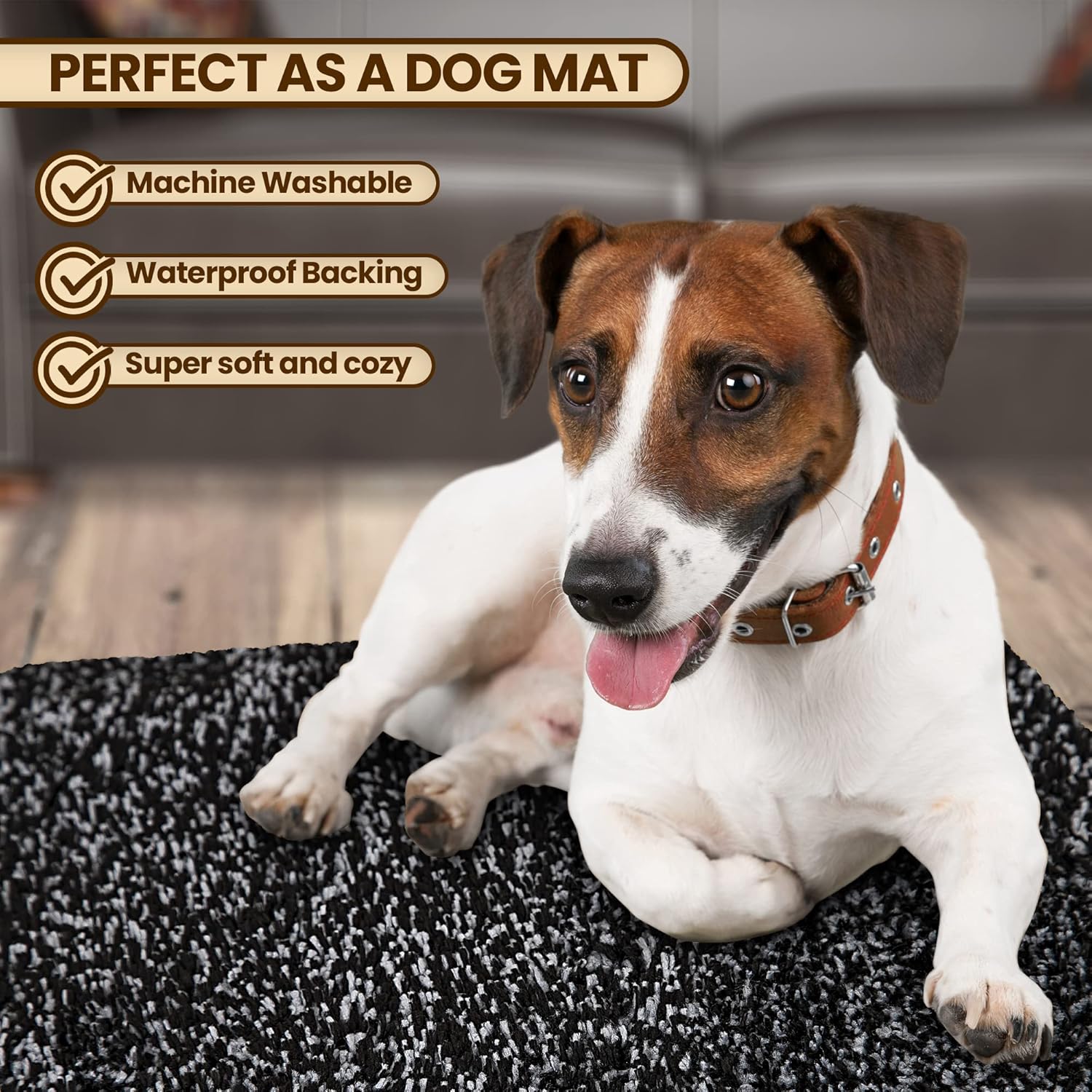 Premium Microfiber Indoor Door Mat – 36"x60" Washable Entry Mat, Non-Slip, Waterproof Backing