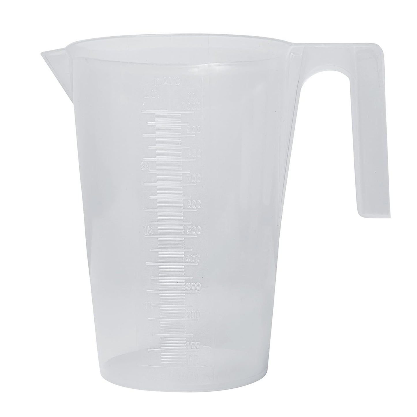 SP Bel-Art Tall Form 1000ml Polypropylene Graduated Pitcher, 10ml, Chemical-Resistant Measure