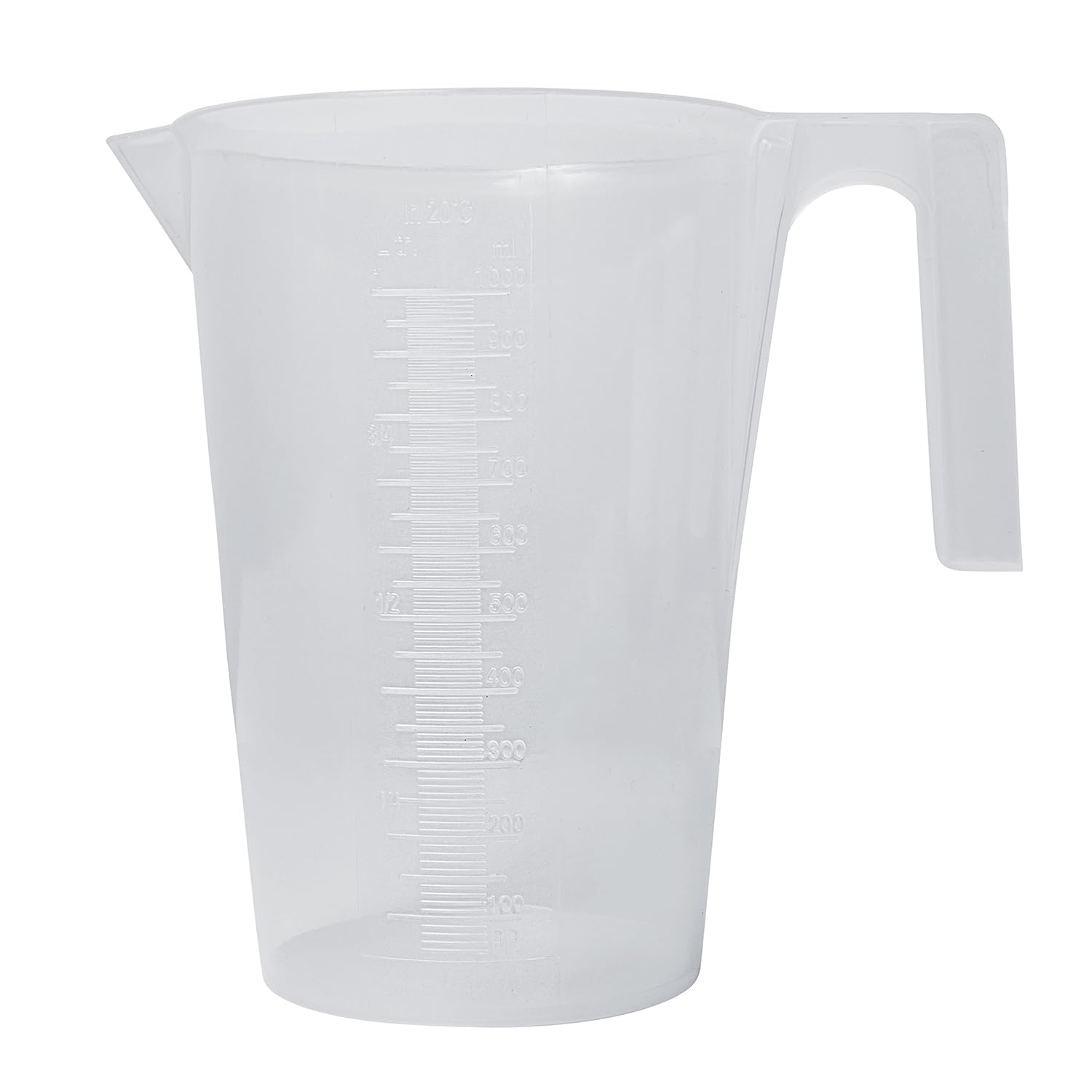SP Bel-Art Tall Form 1000ml Polypropylene Graduated Pitcher, 10ml, Chemical-Resistant Measure