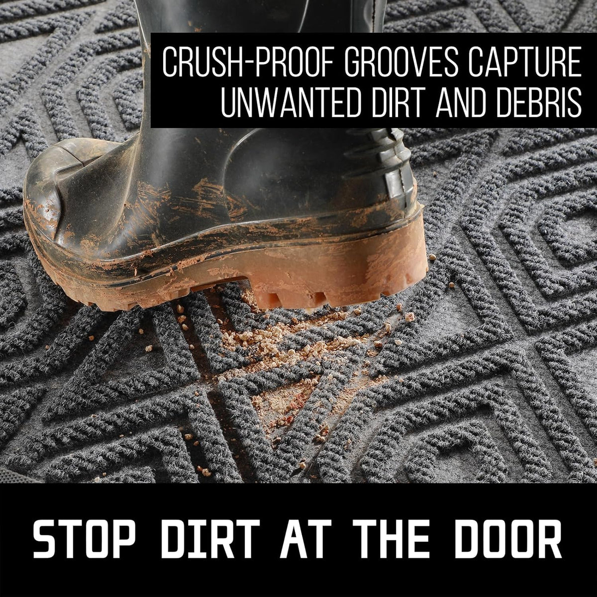 Yimobra Door Mat, Outdoor Indoor Entrance Welcome Mat, Heavy Entry Front Door Mat, Stain & Fade