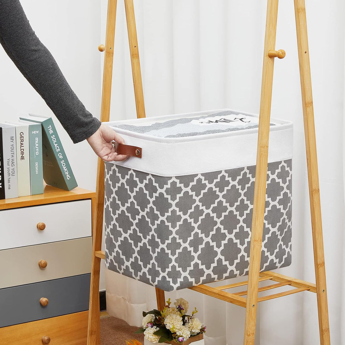 DULLEMELO Storage Baskets Large 17"x12"x15" Foldable Rectangular Storage Bins Baskets for