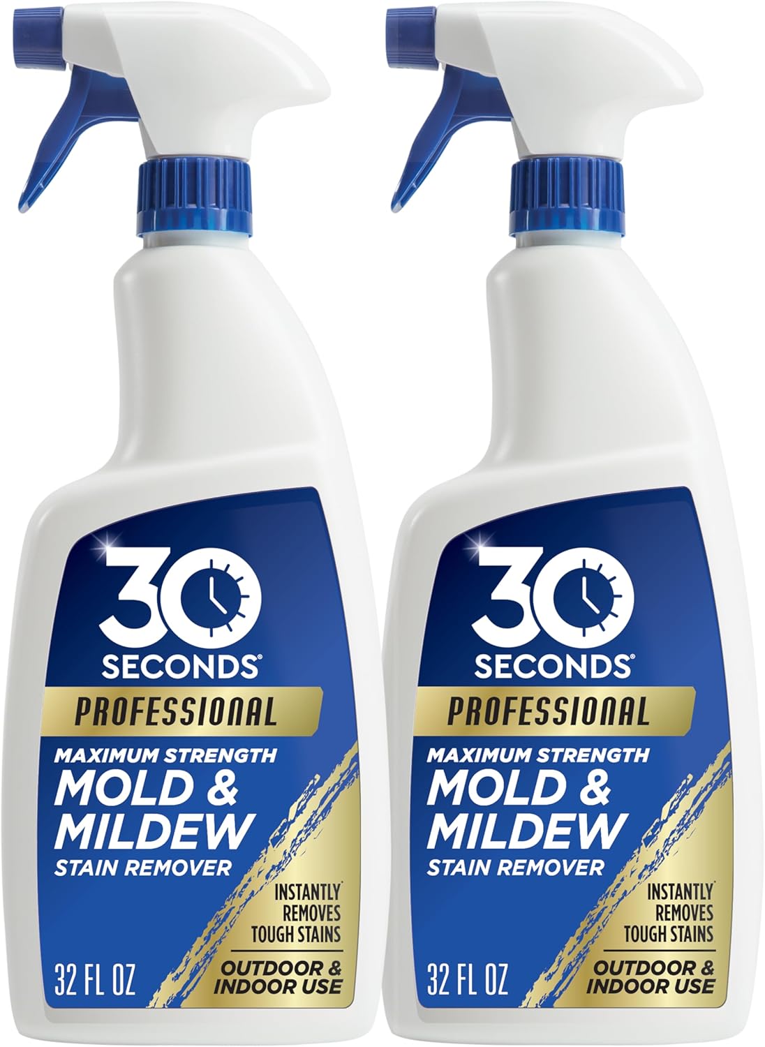 30 SECONDS Pro Mold and Mildew Stain Remover | Scrub Free | Brighter Results Instantly | Ready To