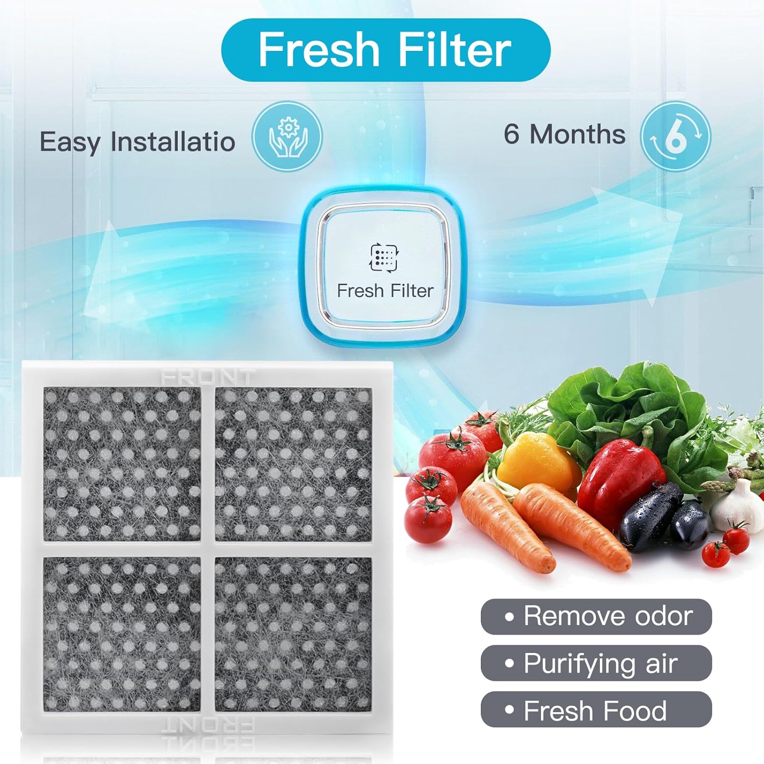 SEISSO LT120F Fresh Refrigerator Air Filter Replacement for LG, Compatible with Kenmore - Freshen