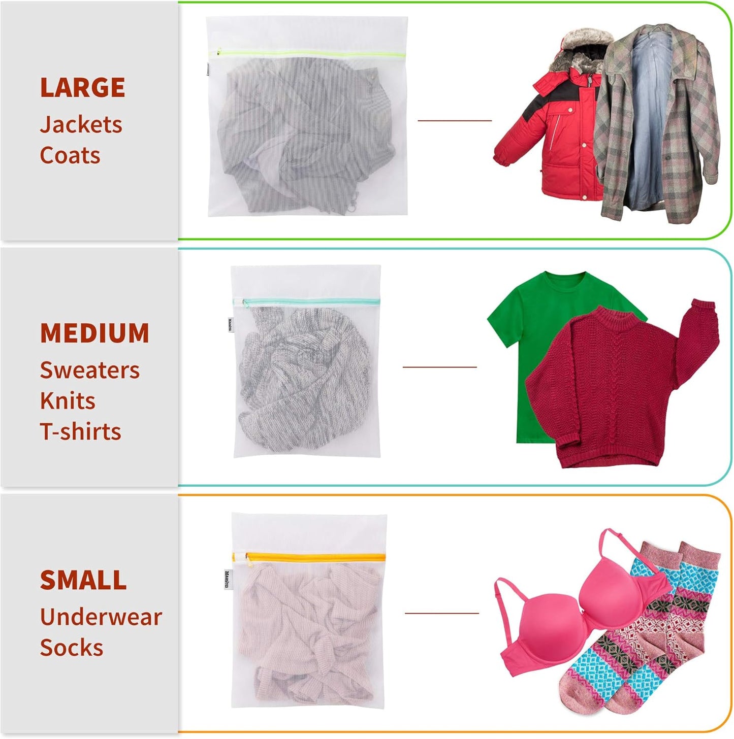 Mesh Laundry Bag for Delicates, Wash Bag for Underwear and Lingerie, Makeup Organizer Bag (1 Large