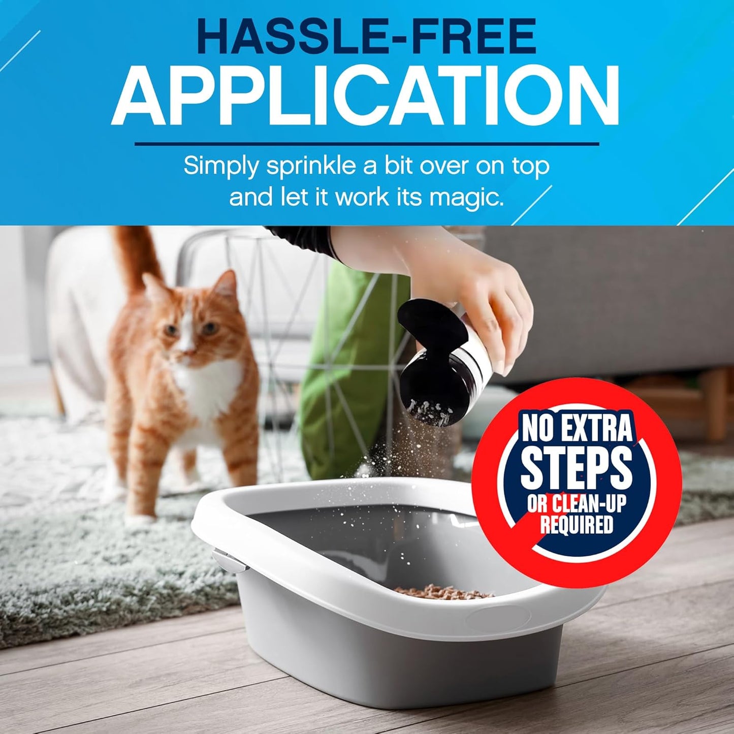 NonScents Cat Litter Deodorizer - Litter Box Odor Eliminator - Less Scooping Extends Kitty Litter