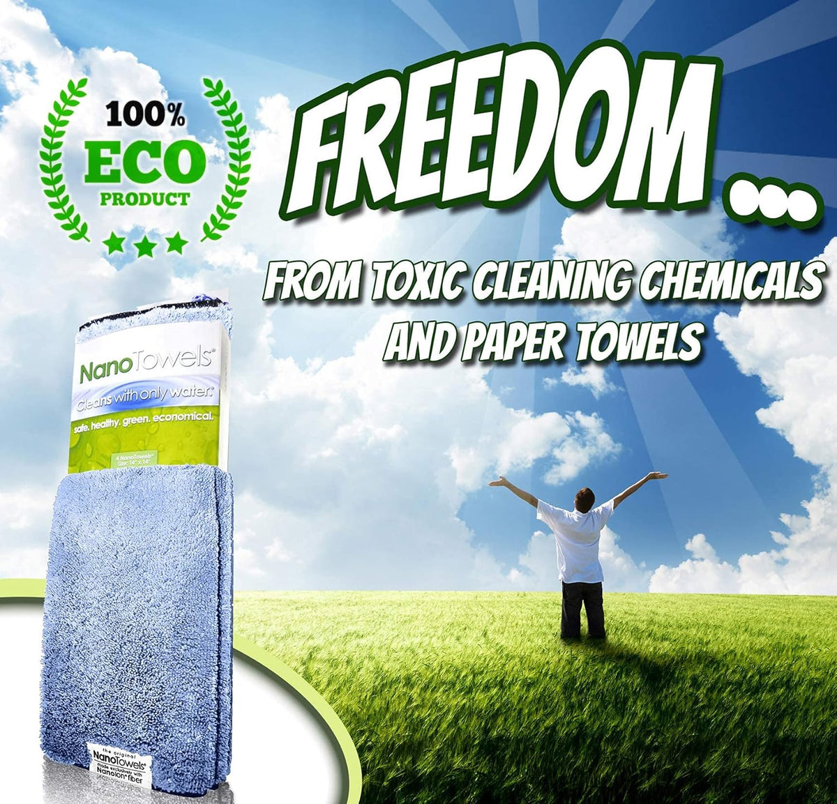 The Amazing Eco Cloth That Cleans Virtually Any Surface with Only Water. No More Paper Towels Or