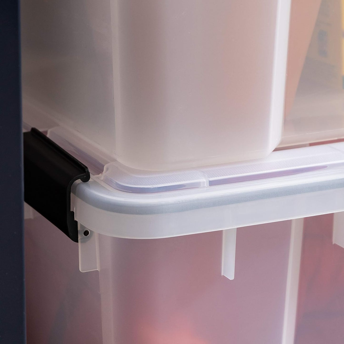 IRIS USA 4-Pack WeatherPro 74 Qt Clear Plastic Gasket Boxes with Latching Lids – Weathertight Heavy