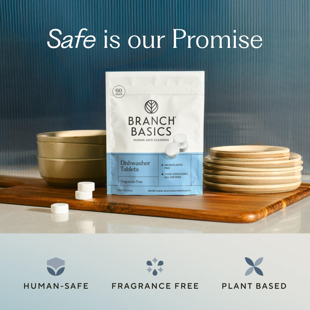 Branch Basics Dishwasher Tablets - 60 Ct | Plastic-Free Dishwasher Pods
