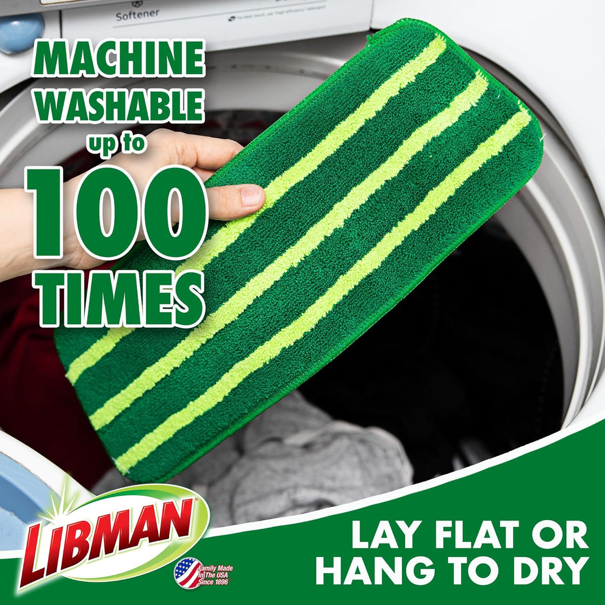 TheLibmanCompany Libman Freedom Spray Mop Refills, Three Refills Green 3 Pack – view 4