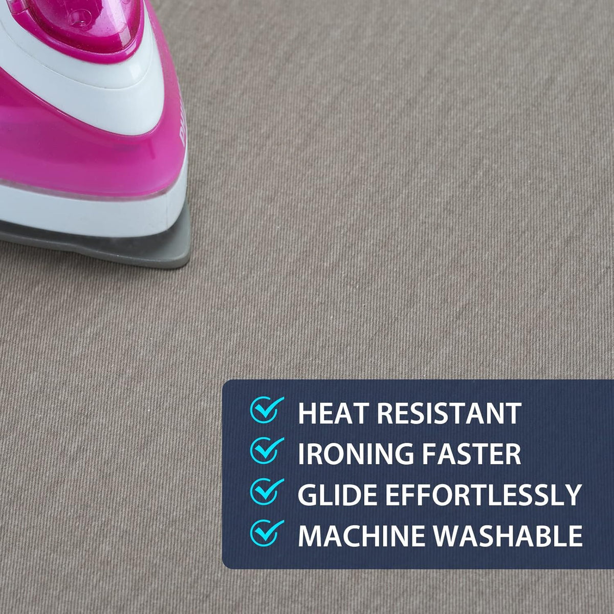 Ironing Board Cover 12 x 32 inch, Fits Table Top Ironing Board Heat Reflective, 3 Layers Thick