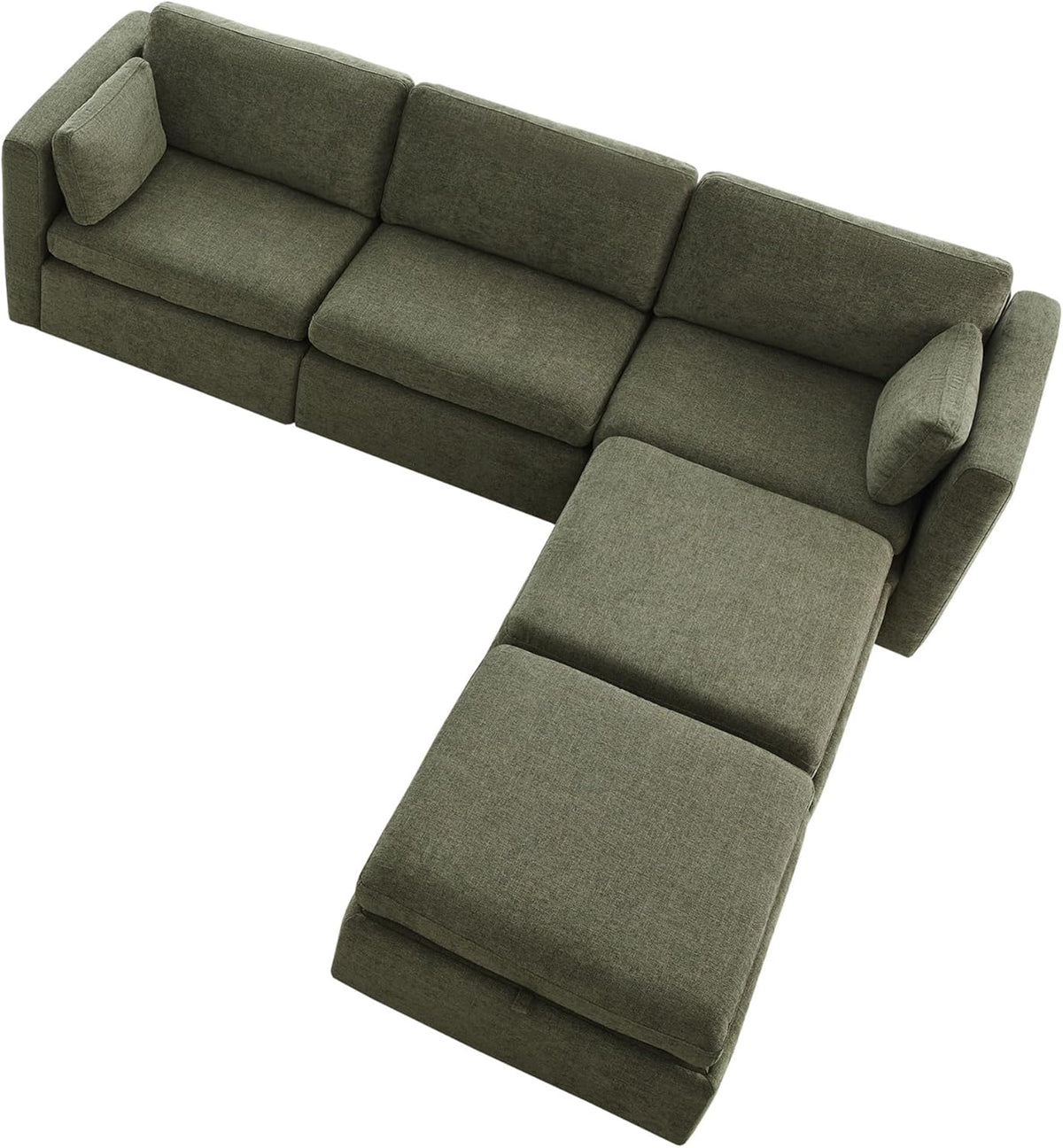 CHITA Oversized Modular Cloud Sectional Fabric Sofa Set, FSC Certified U Shaped Couch Reversible