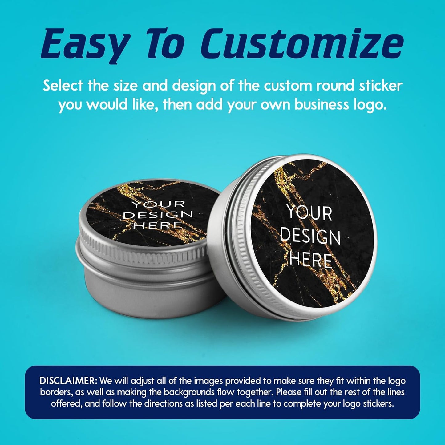 100 Custom Vinyl Stickers - Upload Your own Image, Text, Design, Logo - Personalized Logo Labels