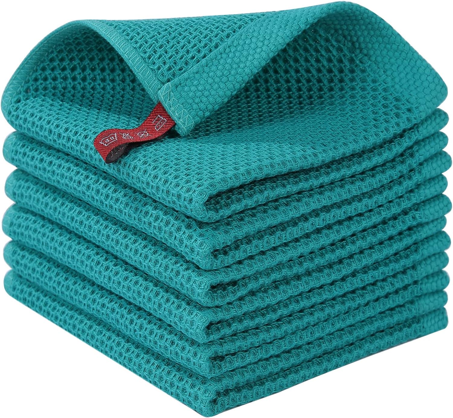 Homaxy 100% Cotton Waffle Weave Kitchen Dish Cloths, Ultra Soft Absorbent Quick Drying Dish Towels