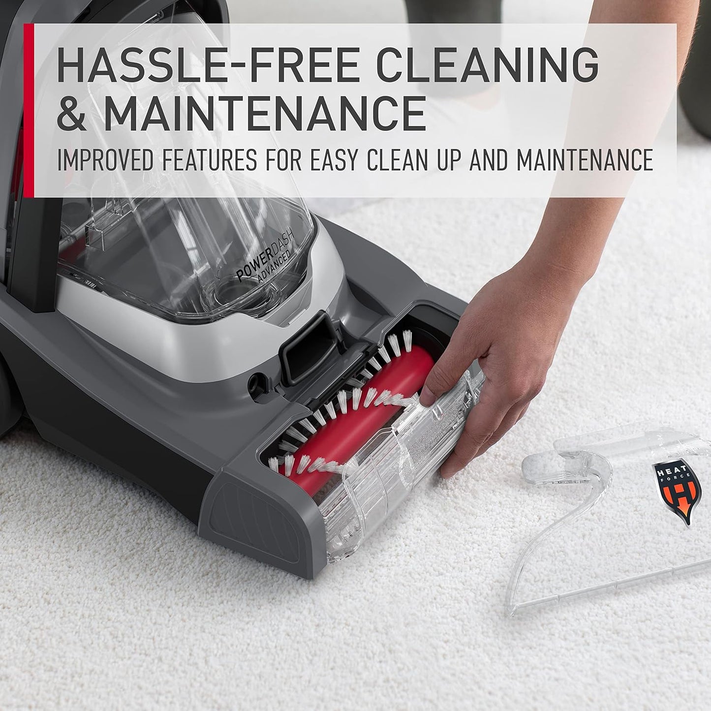 Hoover PowerDash Pet Advanced Compact Carpet Cleaner Machine with Above Floor Cleaning, Lightweight