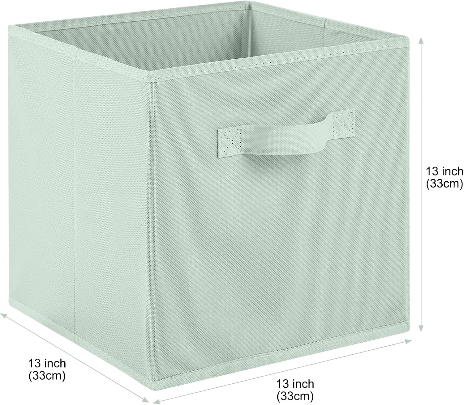 Stero 13x13x13 Inch Fabric Storage Bins 6 Pack Fun Colored Storage Cubes with Handles Foldable Cube
