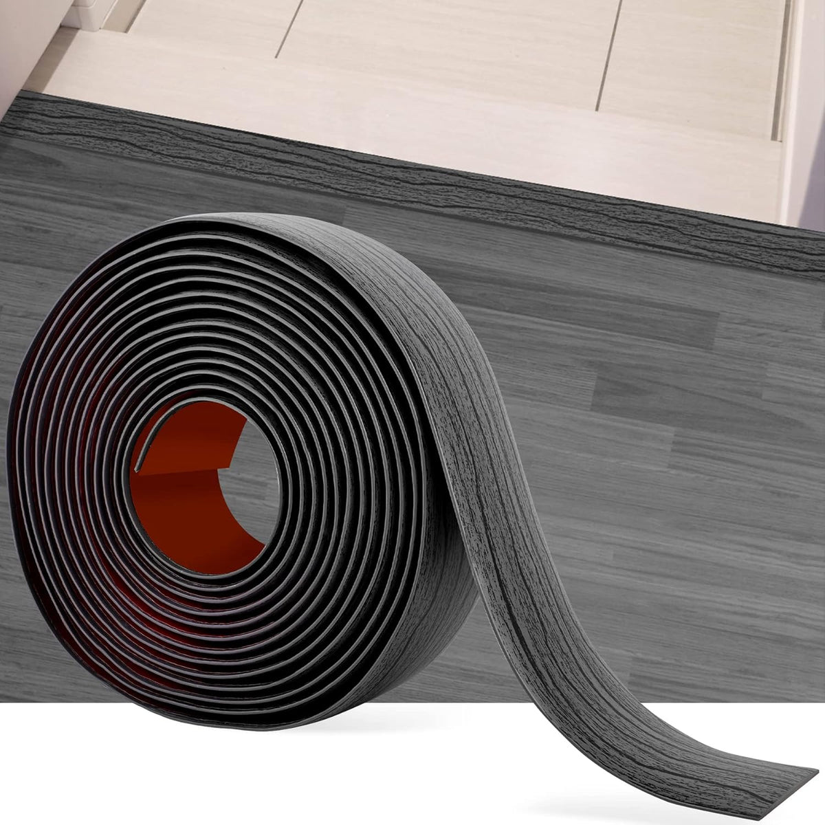 16.4Ft Floor Transition Strip Self Adhesive Vinyl Cover Floor Strip Flat Divider Transition Strip