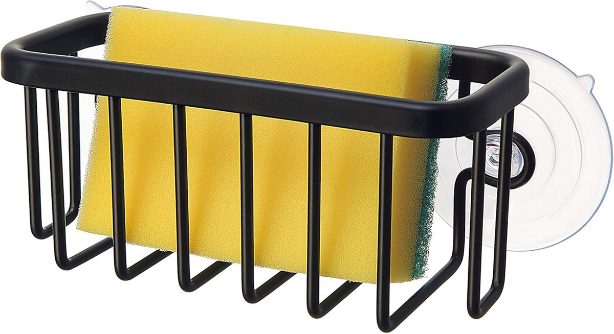 SunnyPoint NeverRust Kitchen & Bathroom Sink Caddy for Sponges, Scrubbers, Soap, 6" x 2.5" x 2.75"