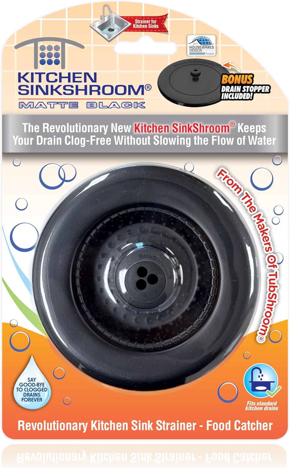 Kitchen SinkShroom Clog-Free Kitchen Sink Drain Strainer with Stopper - Sink Protector for Kitchen