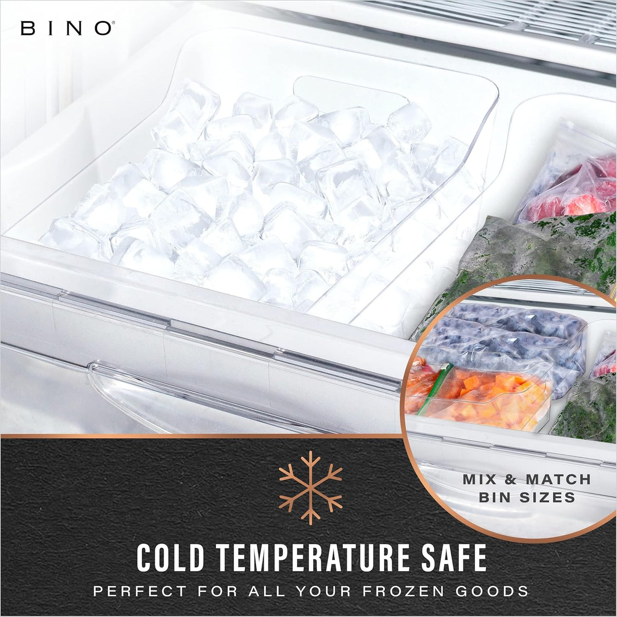 BINO | Plastic Organizer Bins, Small - 4 Pack | The SOHO Collection | Multi-Use Plastic Bin |