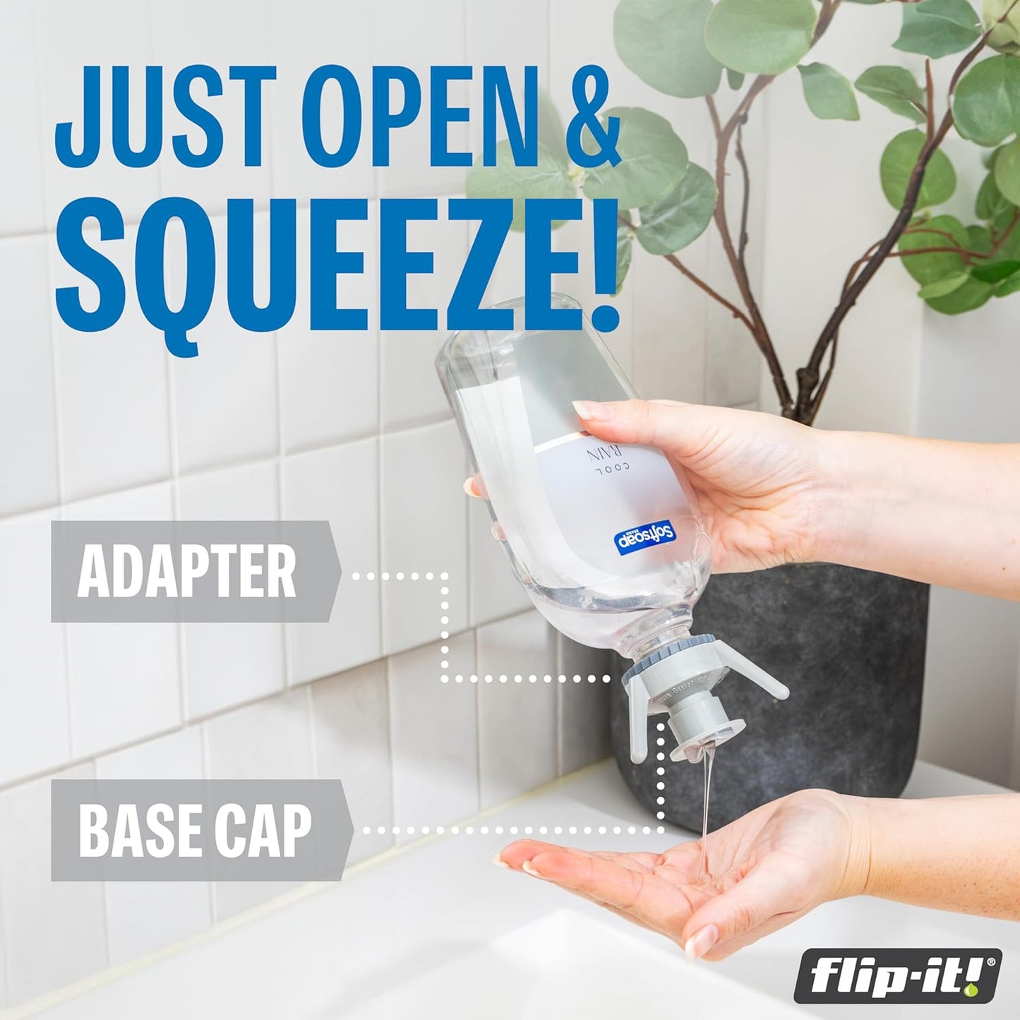 Flip-It! Bottle Emptying Kit – 6 Bottle Pack - No more wasted product - Fits most plastic bottles