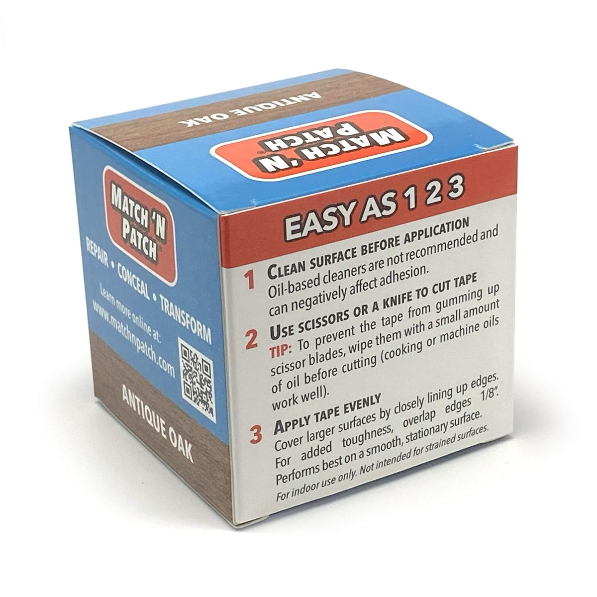 MATCH 'N PATCH Realistic Wood Grain Repair Tape - Durable Multi-Use Adhesive Tape for Furniture