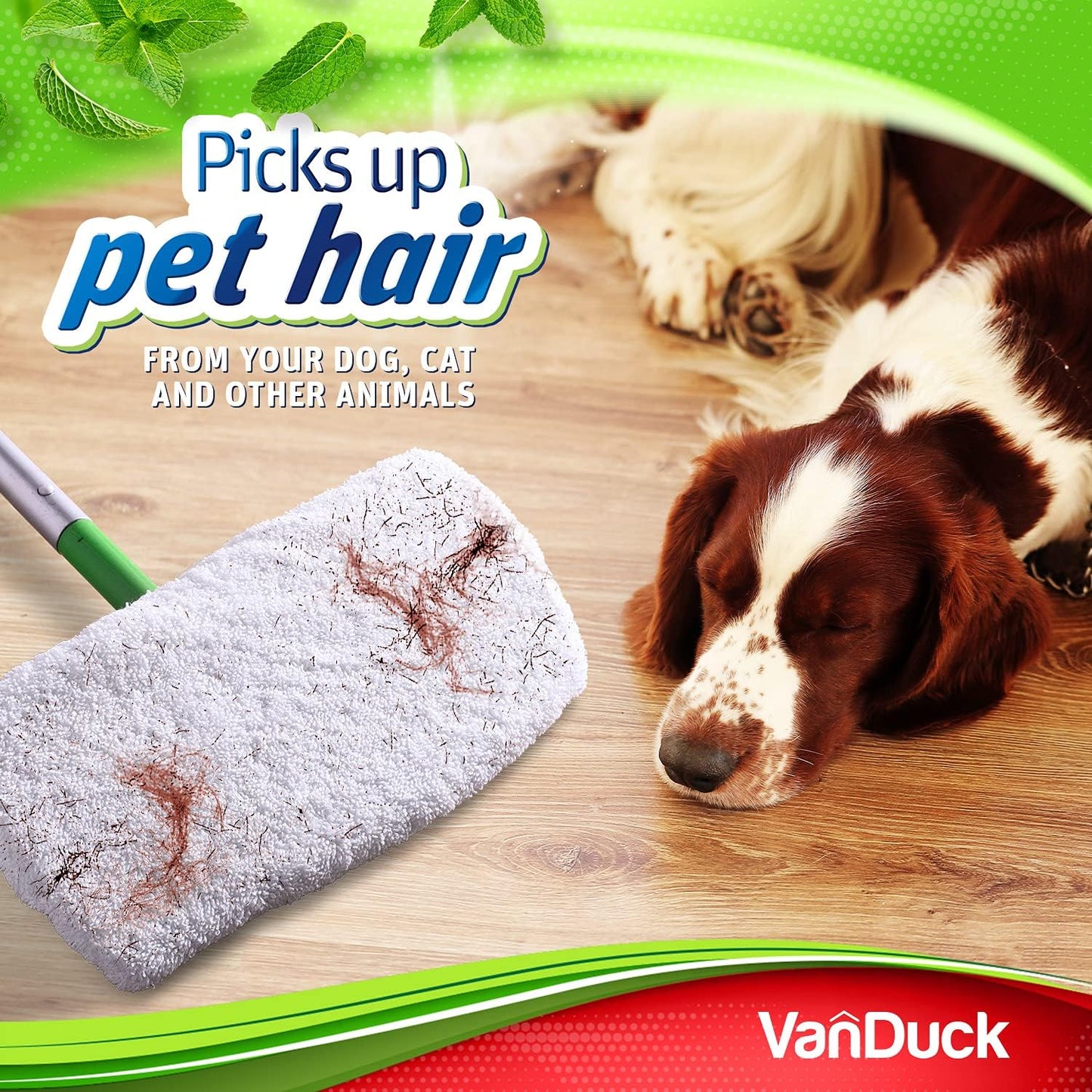 VanDuck Reusable 100% Cotton Mop Pads Compatible with Swiffer Sweeper (2-Pack), Terry Cloth Mop