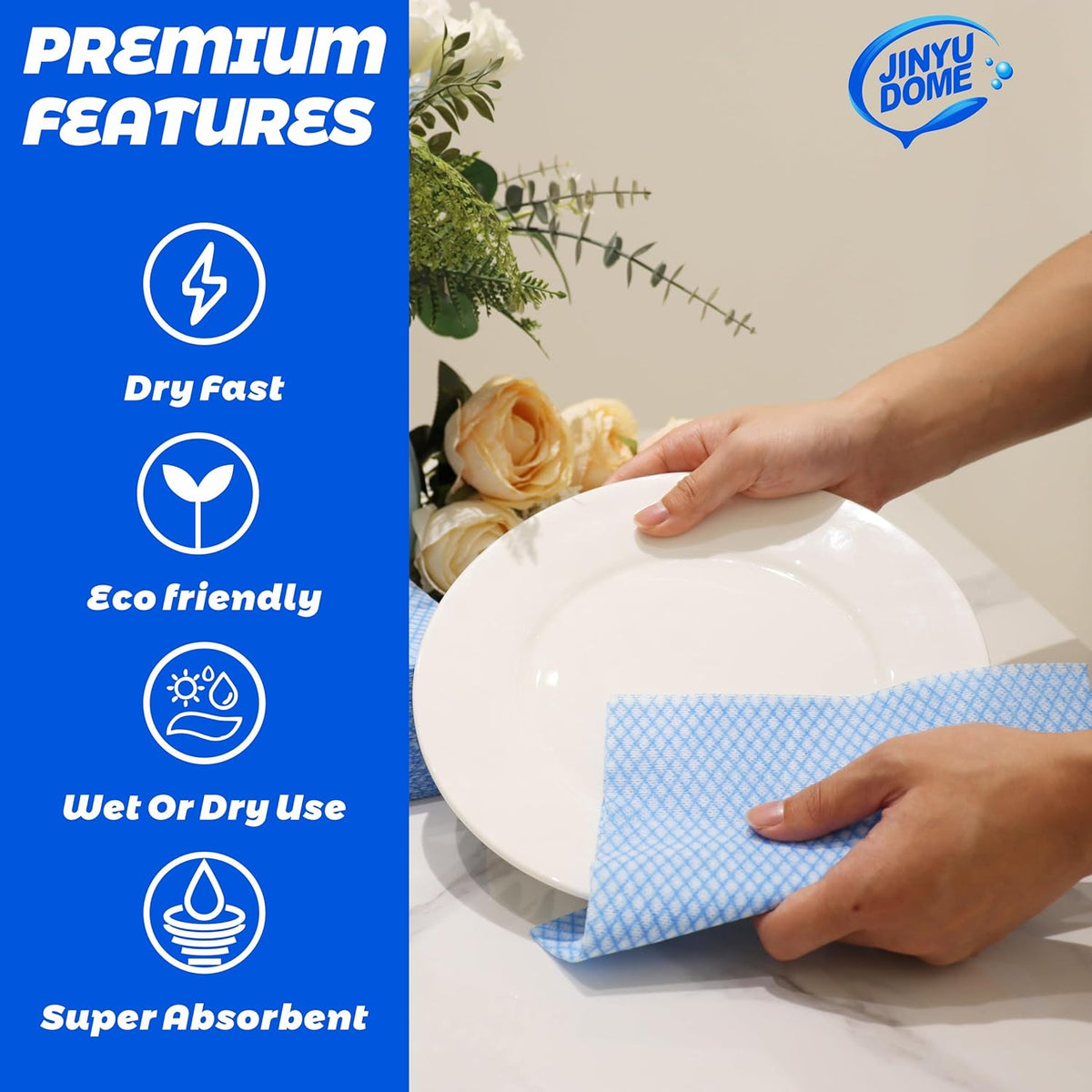 Disposable Kitchen Cleaning Cloths Dish Towels Dish Cloth Reusable Cloths for Kitchen, Bathroom